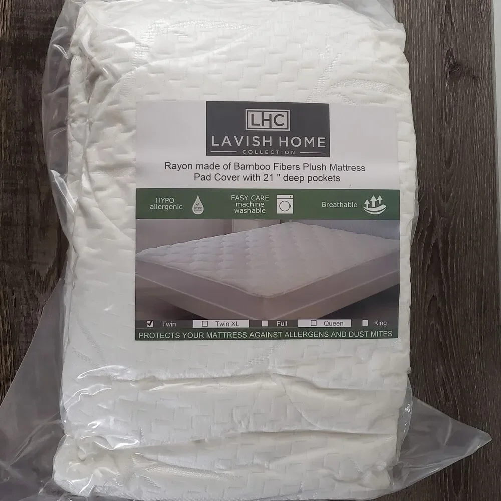 Lavish Home Mattress Pad Cover 21